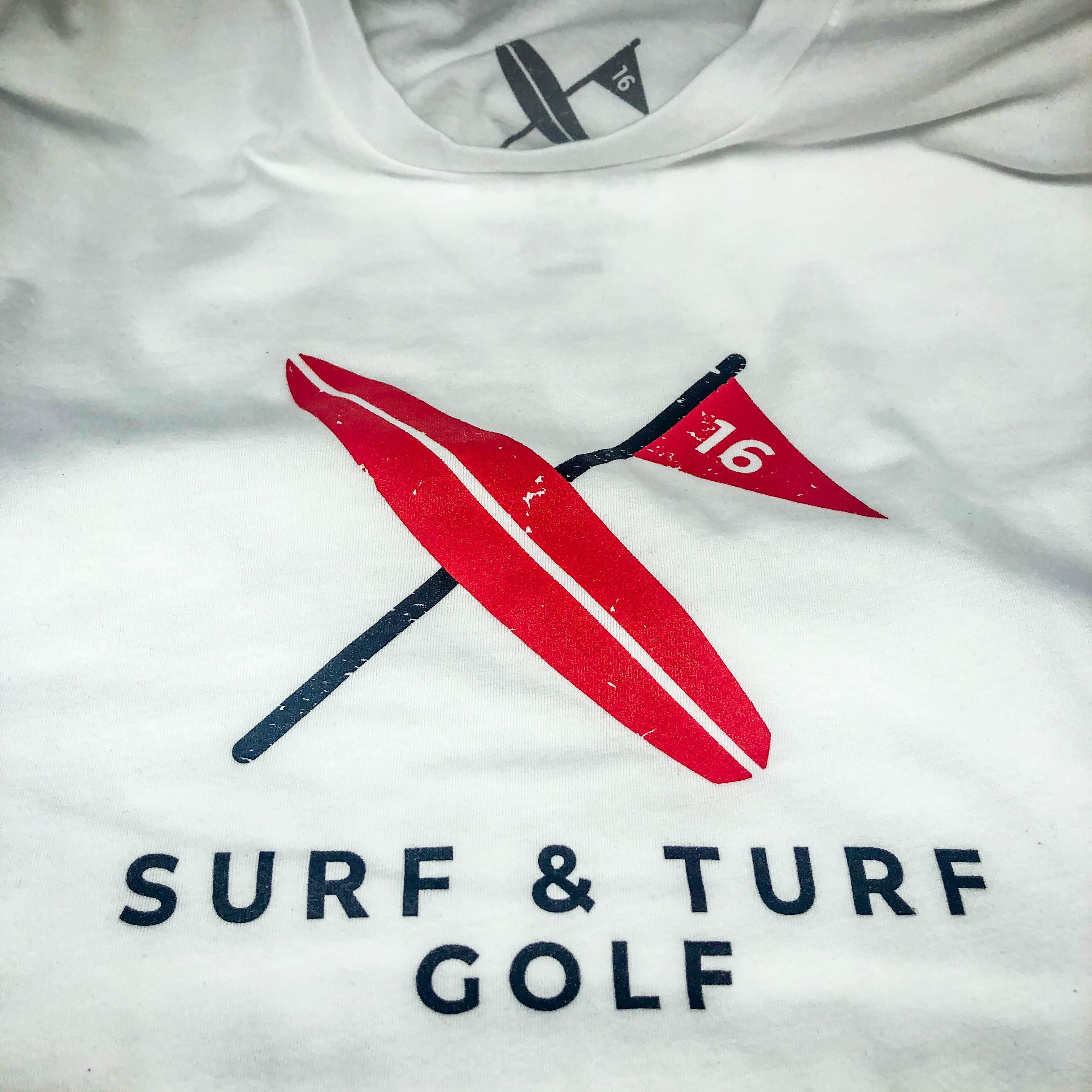 Golf shirt on sale with surfer logo