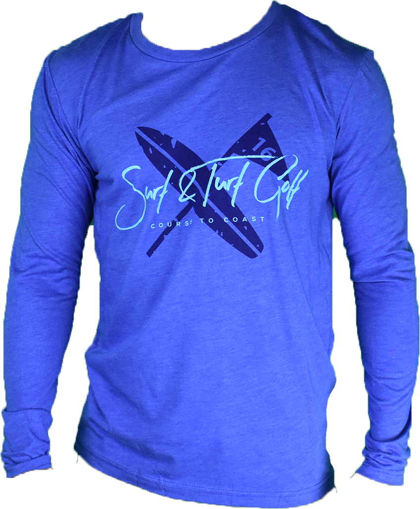 Laguna Long Sleeve-Ocean Blue - Surf & Turf Golf